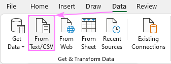 From Text/CSV