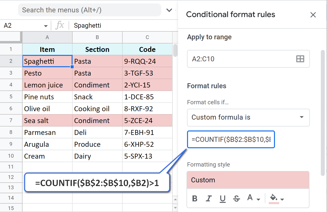 Highlight entire rows if duplicates are in one column. Highlight entire rows if duplicates are in one column.